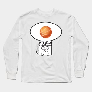 Lucky Loves Basketball! Long Sleeve T-Shirt